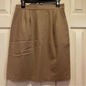 Wool Sag Harbor Knee Length Skirt Pockets Pleats Lined Size 12